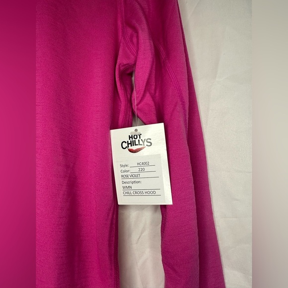 Hot Chillys Women’s long sleeve hooded Top with thumb holes New With Tag size M - Picture 4 of 10